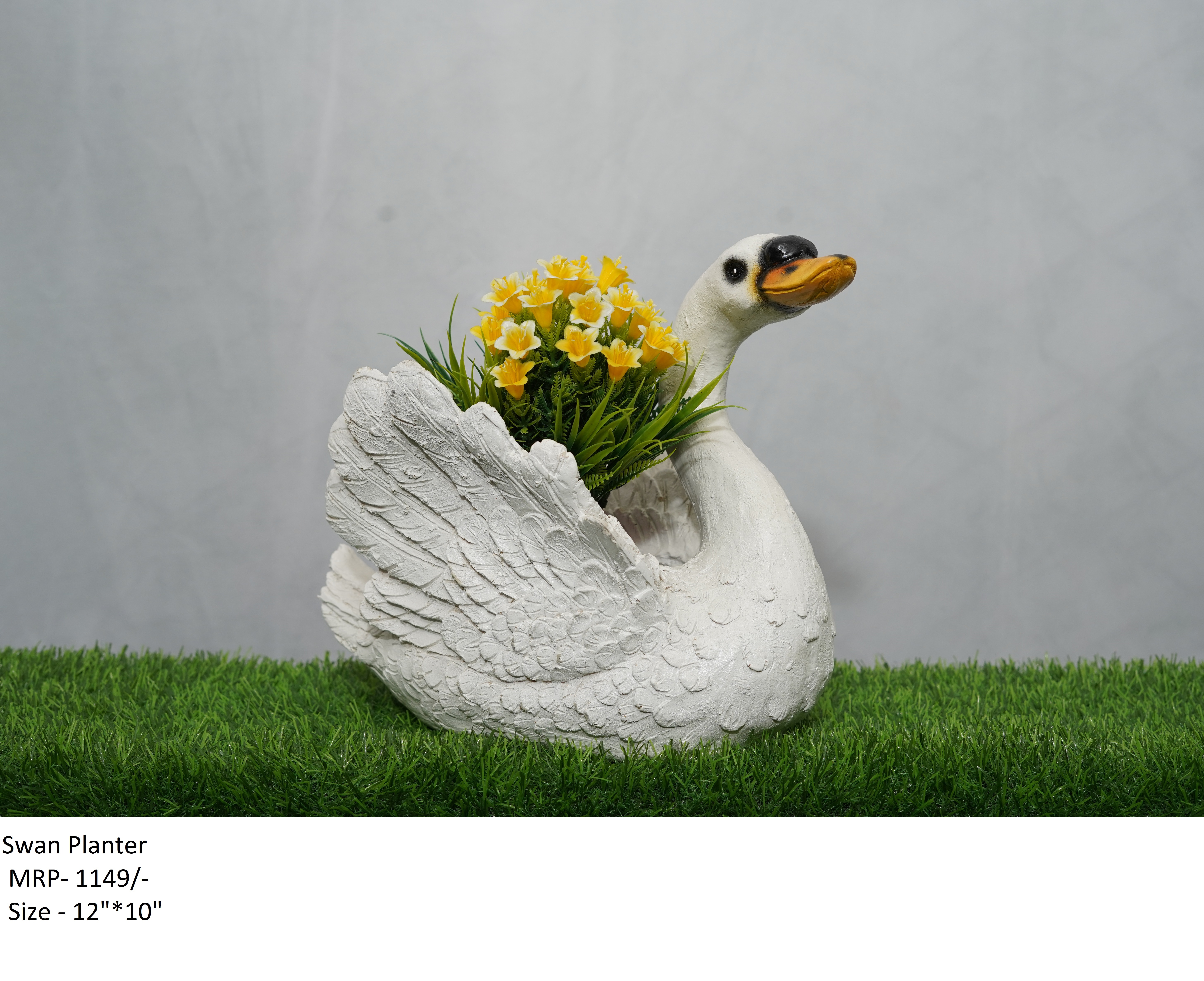 White Swan Planter