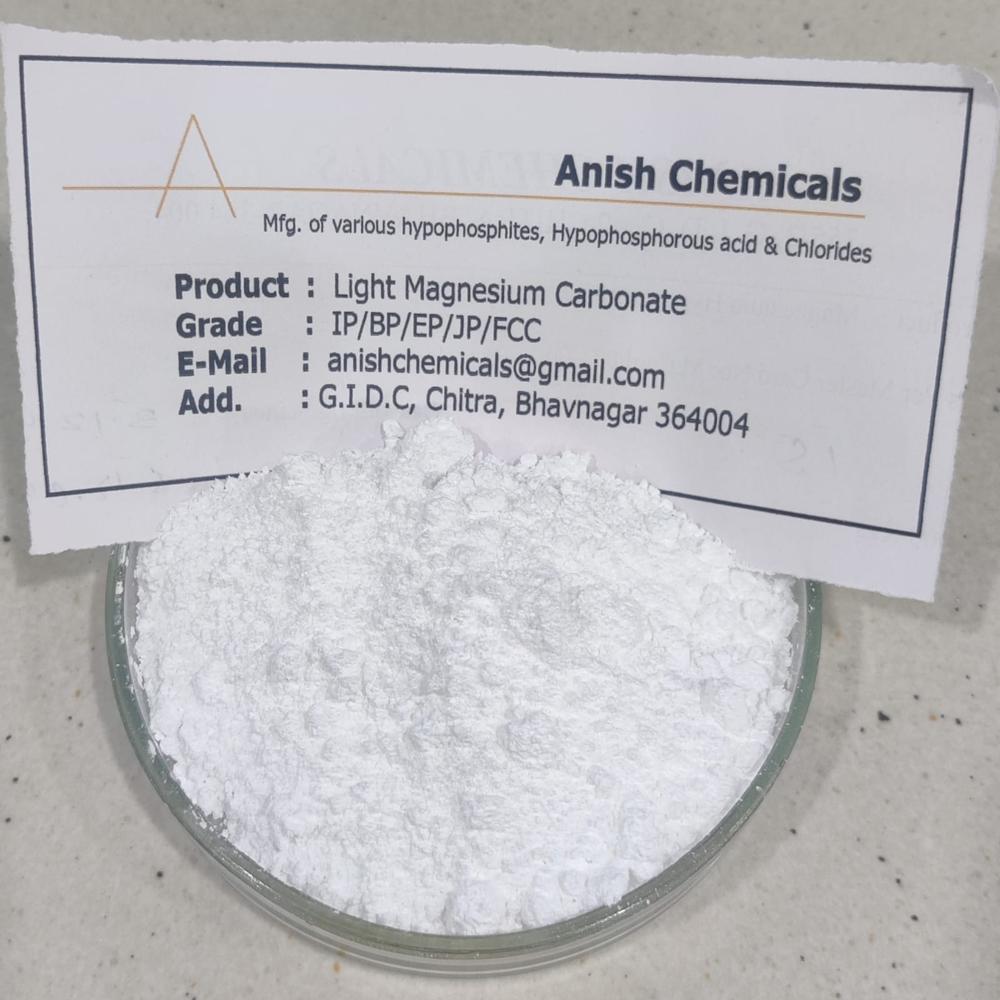 Light Magnesium Carbonate - Very Light White Powder, Odorless with High Purity and Excellent Solubility in Dilute Acids