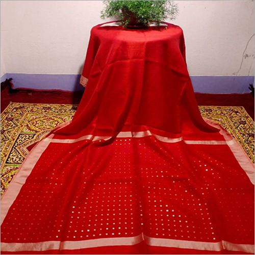 Casual Red Color Handmade Saree