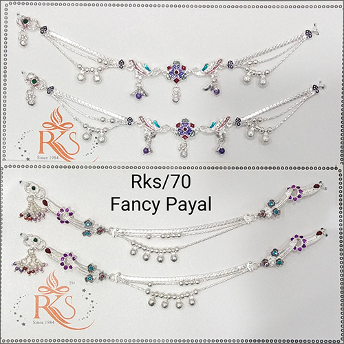 Fancy Silver Anklets