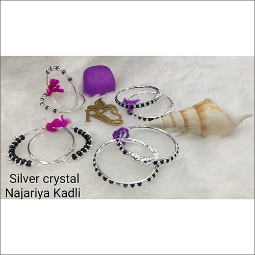 चाइल्ड सिल्वर क्रिस्टल बैंगल्स