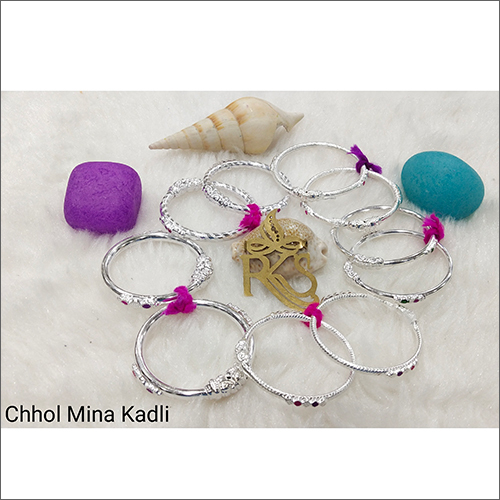 Kids Mina Silver Bangles