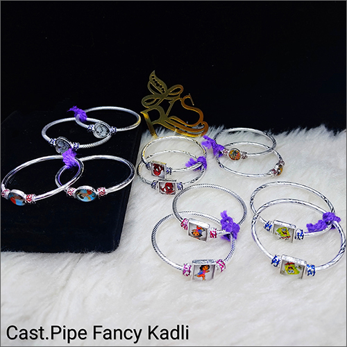 Cast Pipe Silver Bangles