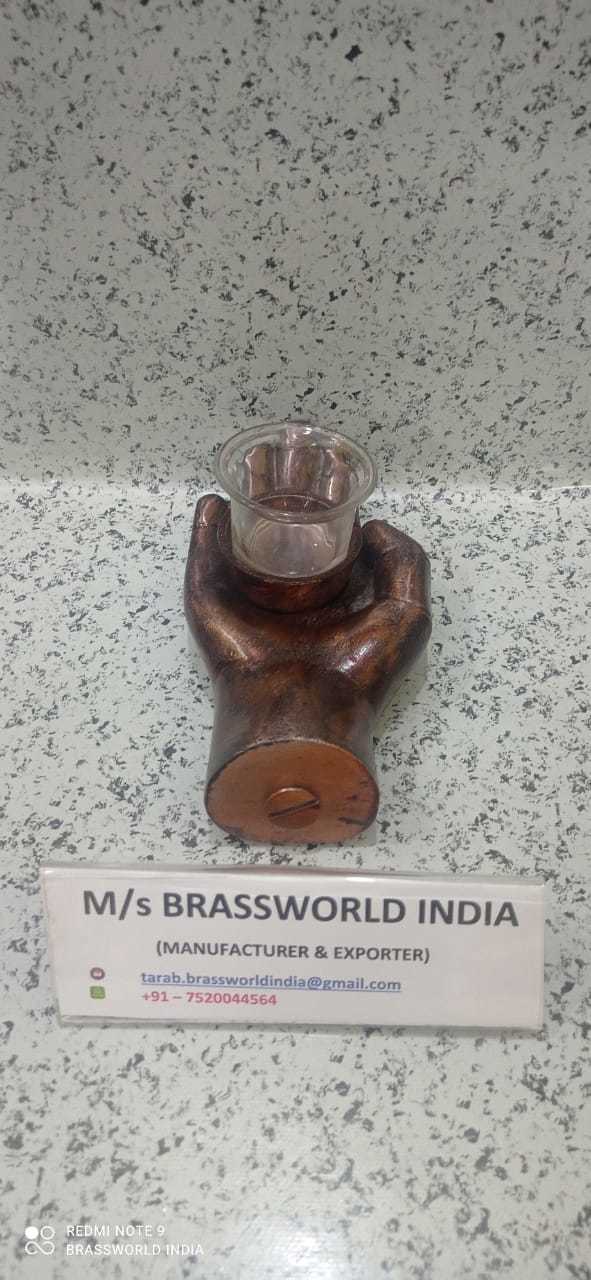 Hand Shaped Aluminium High Quality Tea Light Cremation Urn Funeral Supplies