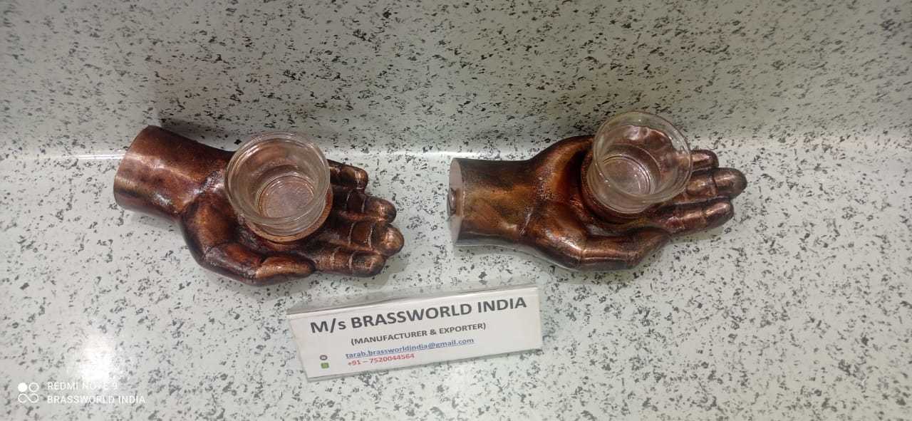 Hand Shaped Aluminium High Quality Tea Light Cremation Urn Funeral Supplies