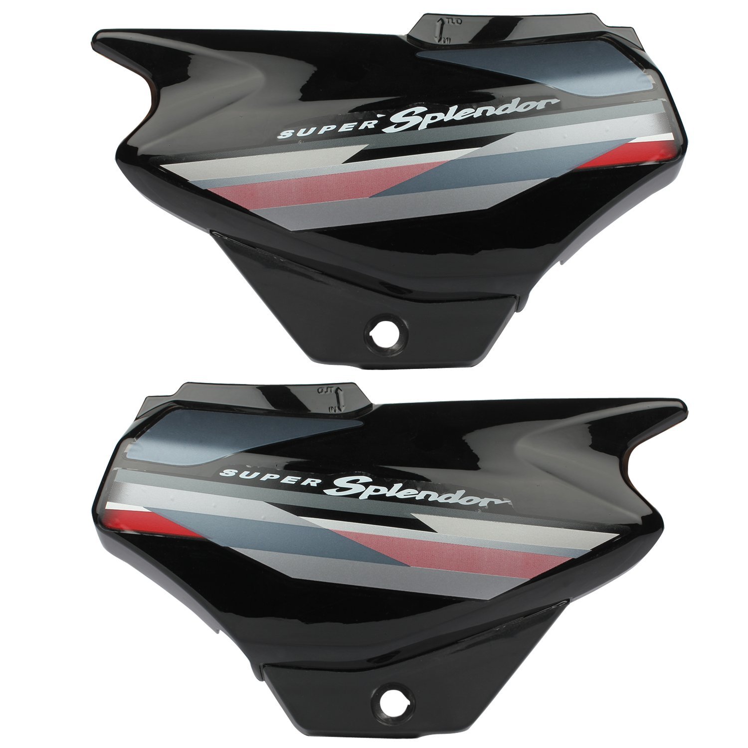 Side Panel - Abs Plastic, 15x10x5 Cm, Glossy Black | Durable, Stylish Design, Easy Installation, Perfect Fit, Wide Compatibility