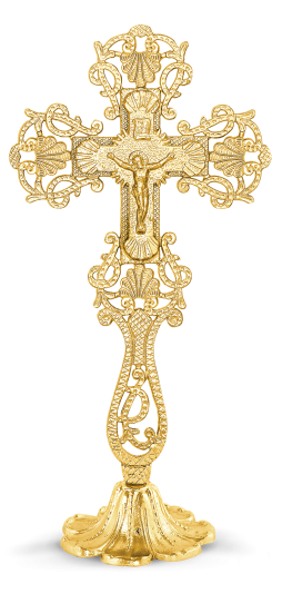 Wall Hanging Brass Church Cross Engraved Church Supplies