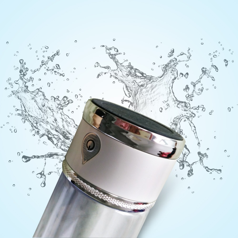 Hydrogen Water Bottle - 420ml High Borosilicate Glass, Platinum Electrolysis, Anti-aging Technology, 1000-1500ppb H2 Value, 10-15 Uses Per Charge