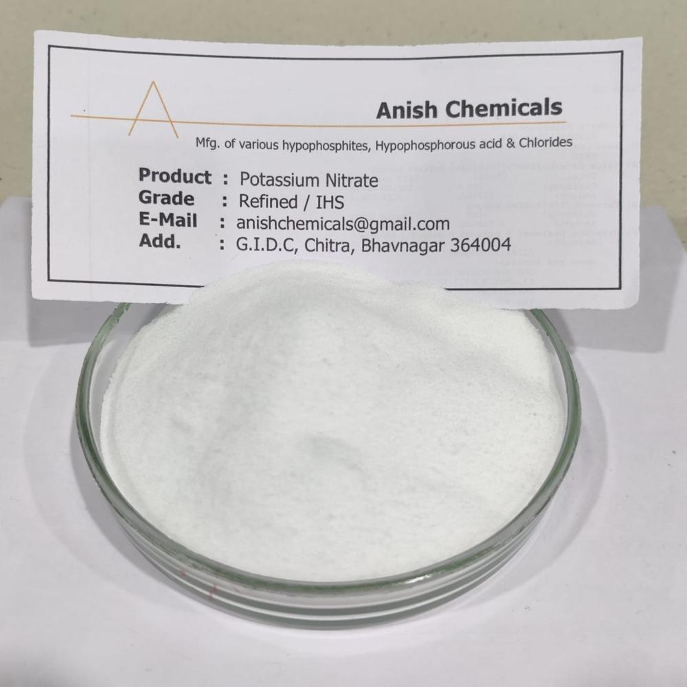 Potassium Nitrate - 99.72% Assay, White Crystalline Powder, High Solubility in Water, Low Heavy Metals Content, Ideal for Ophthalmic Use
