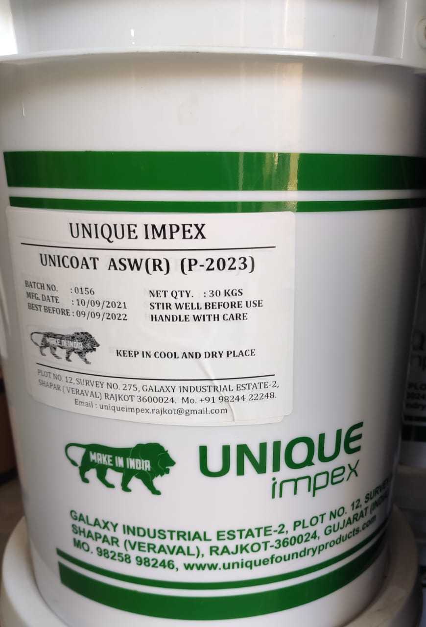 Aluminium Silicate Water Base Coating Unicoat Asw (P-2025) Application: Unicaot Asw- Is Used To All Automotive Ci Casting Ci And Has Good Rheological Properties.