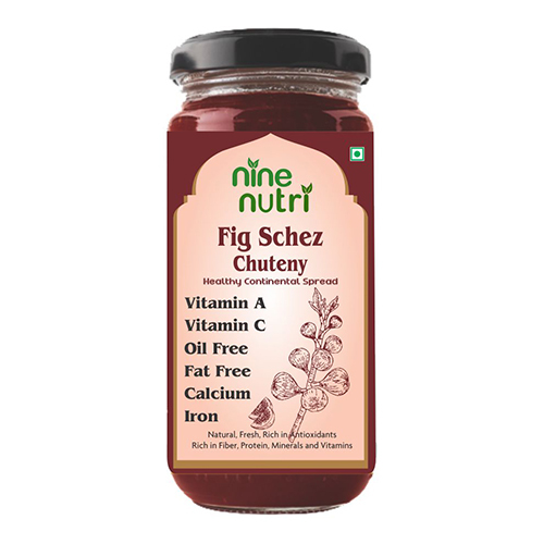 Fig Schez Chutney - 250g | Spicy & Sour, Infused with Garlic, Ginger, Clove, Cardamom, Cinnamon, Onion, Rich in Antioxidants and Nutrients