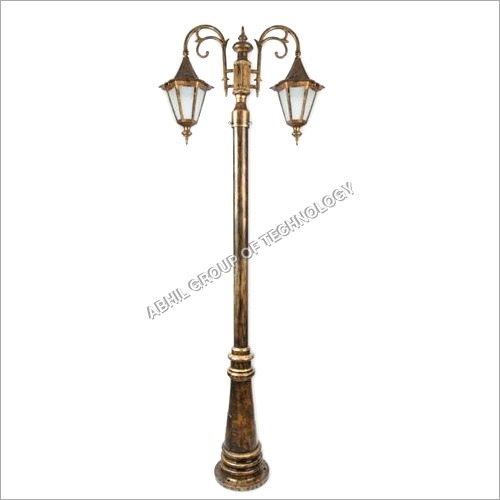 Garden Light Pole - Durable Aluminum, 8 Feet Tall, Elegant Bronze Finish | Energy-Efficient LED Illumination, Weather-Resistant Design