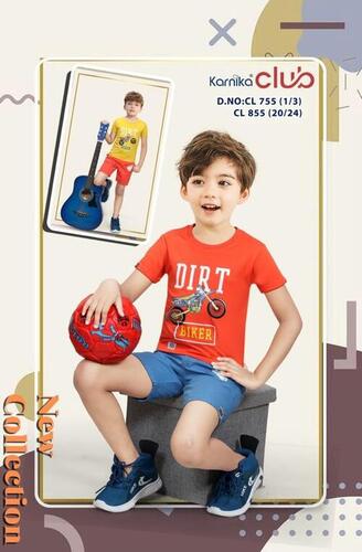 Available In Different Color Boys Latest T Shirt With Pant