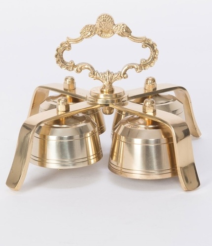 स्टैंड चर्च हैंडबेल चर्च की आपूर्ति के साथ उत्कीर्ण बार्स हैंडल