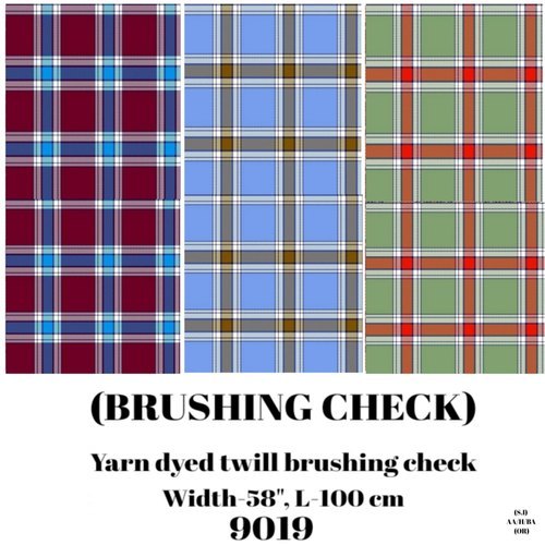 ब्रशिंग चेक यार्न डाईड ट्विल ब्रशिंग चेक शर्टिंग फैब्रिक