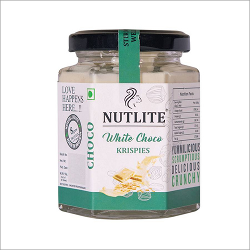 Nutlite White Choco Crispies Crunchy Butter - 150 Grams, Raw Nutrient-Rich Nut Flavor in Convenient Bottle Packaging