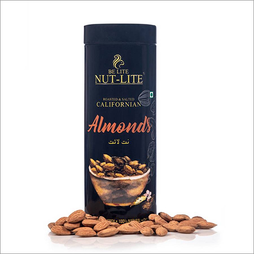 Nutlite Roasted And Salted Californian Almonds Nuts - Food Grade, Dried Nuts | Sweetly Roasted, Nutlite Salted Flavor, Gourmet Almond Snack