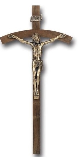 Antique Brass High Quality Cross Wall Hanging With Cruicifix Church Supplies