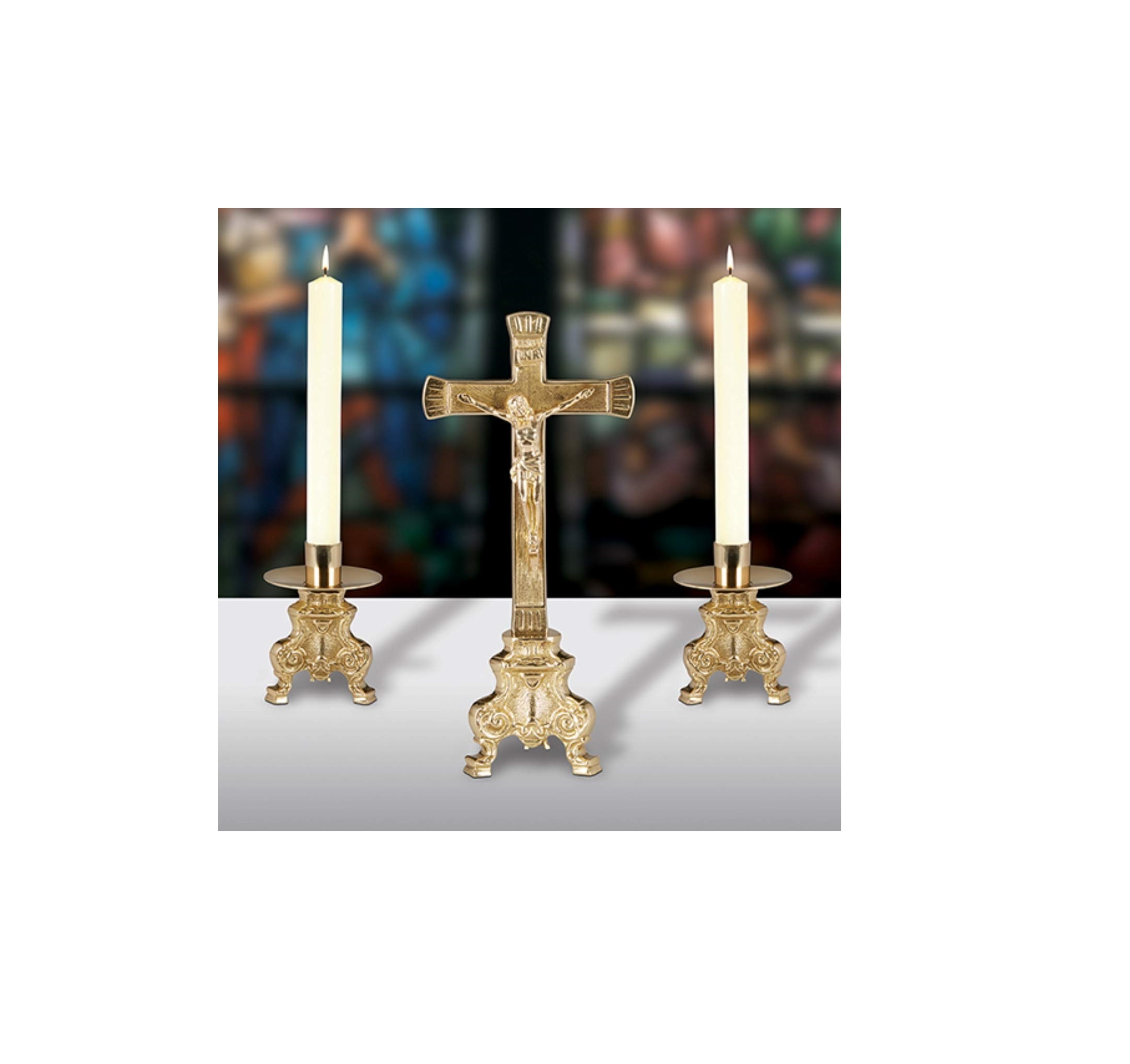 Brass Long Candle Holder For Church Church Supplies