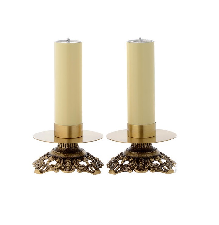 Brass Long Candle Holder For Church Church Supplies