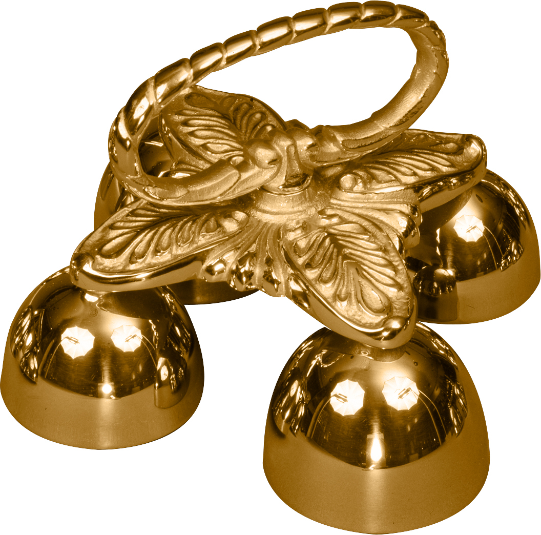Brass Engraved Church Handbell With Wooden Handle Church Supplies