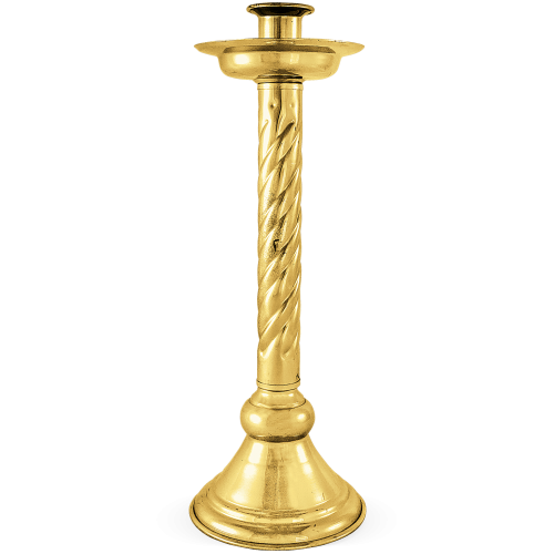 Brass Altar Cross Cruicifix With Altar Candle Holder Church Supplies