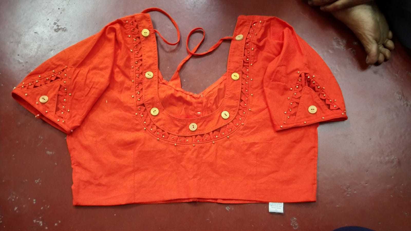 Mixed Button Design Blouse