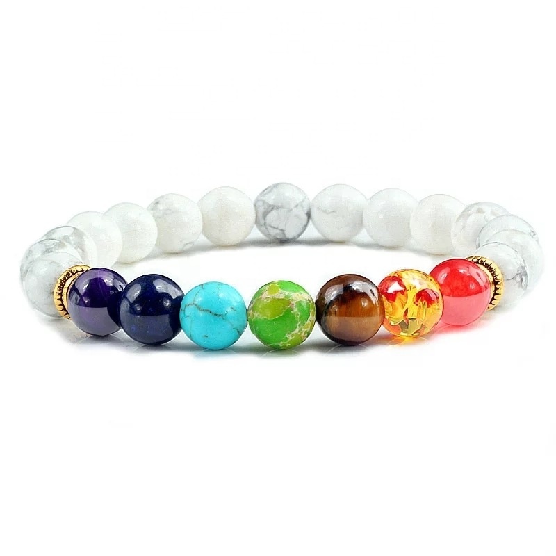 Chakra Yoga Bracelet - 8mm Tiger Eye Hematite Black Obsidian Beaded, 7 Inches Elastic Design, Unisex Stylish Accessory