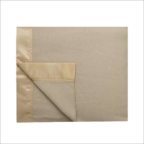 Soft Blanket - 60 x 80 inches, Wool Material, Beige Color, Machine Washable, Lightweight at 2.5 lbs