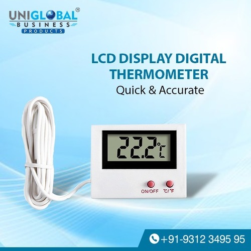 Aquarium Digital Thermometer - Temperature Range -50C To +80C, 1C Accuracy , 0.1C Resolution , 1m Cable Length , 100g Weight