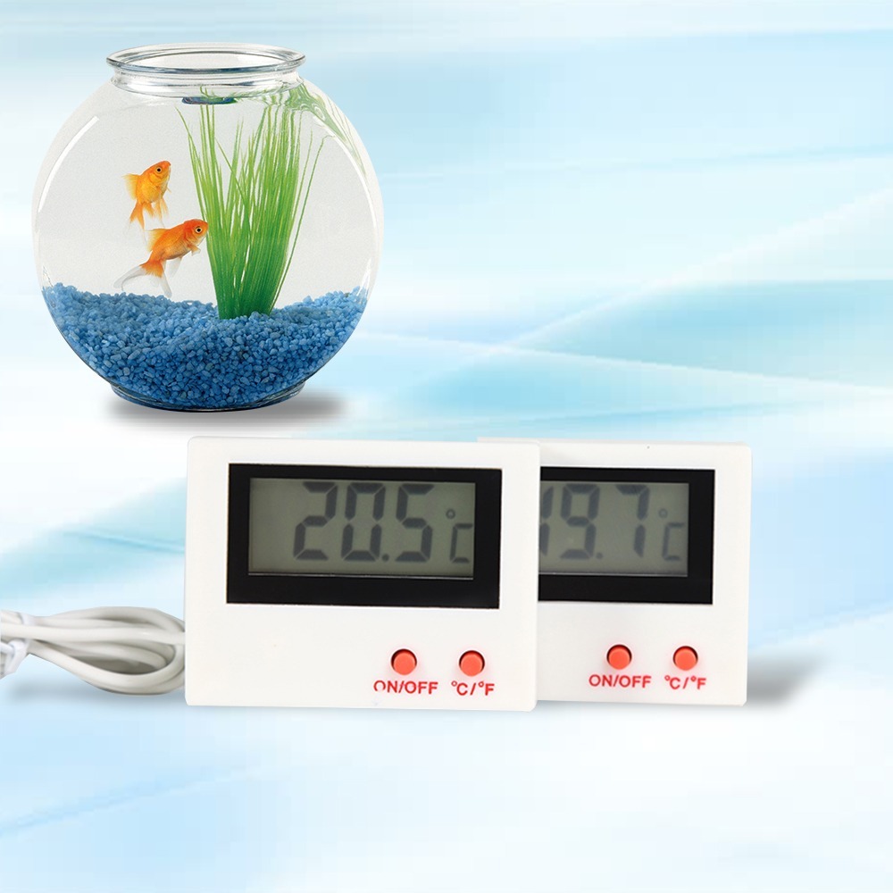 Aquarium Digital Thermometer - Temperature Range -50c To +80c, 1c Accuracy , 0.1c Resolution , 1m Cable Length , 100g Weight