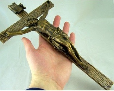Brass Full Engraved Cross Wall Hanging Church Supplies