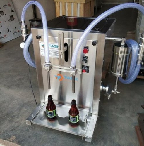 Edible Oil Filling Machine - Stainless Steel, 28 x 37 x 30 cm, Silver | Semi-Automatic, High Efficiency, Low Noise, PLC Control, 15-20 L Capacity