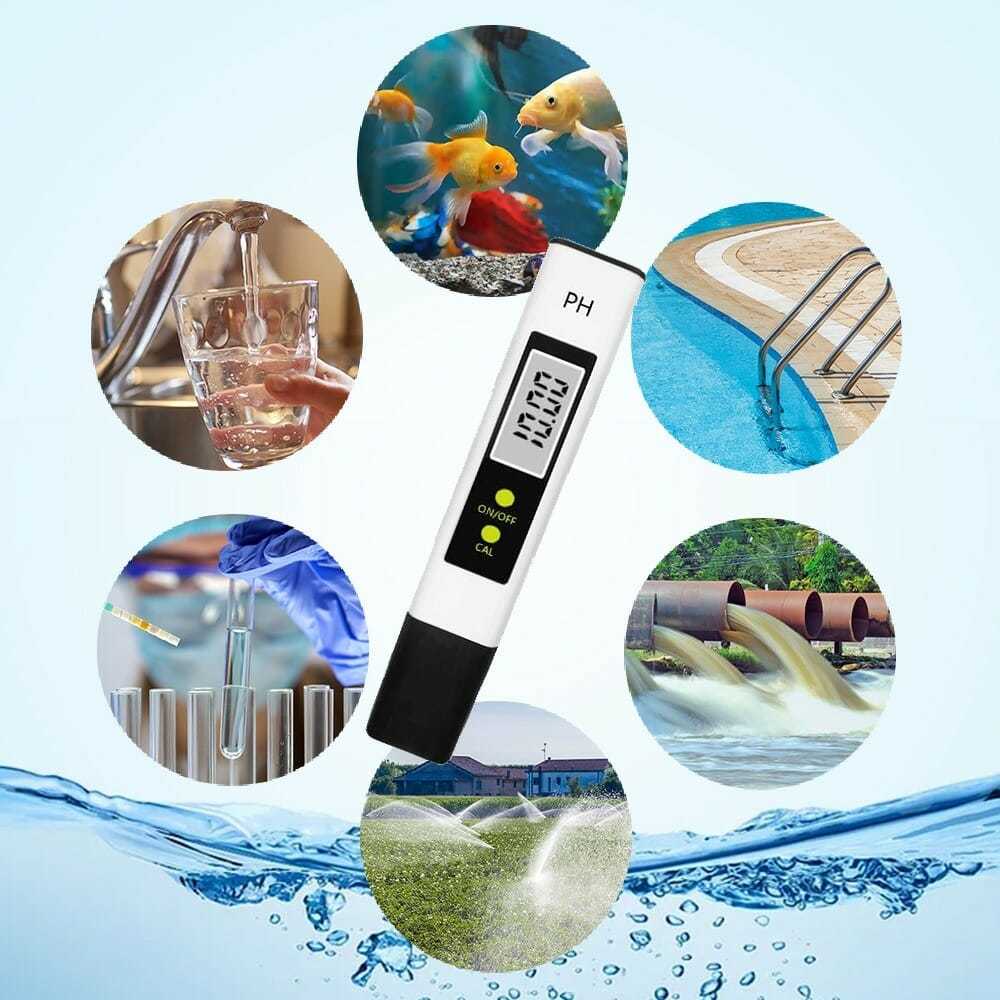 Digital Ph Meter - Plastic 15.5 Cm X 3.0 Cm | 0.01 Ph Accuracy, Automatic Calibration & Temperature Compensation