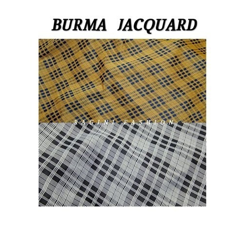 Polyester Knitted Burma Jacquard Fabric - 220 GSM, 58-60 Inch Width | Soft, Stretchable, UV-Proof, Quick Dry, Lightweight