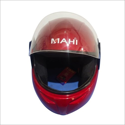 Full Face Helmet - Abs Plastic, Full Face Size, Red Color | Road Safety Face Helmet For Enhanced Protection And Comfort