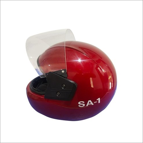 Full Face Helmet - Abs Plastic, Full Face Size, Red Color | Road Safety Face Helmet For Enhanced Protection And Comfort