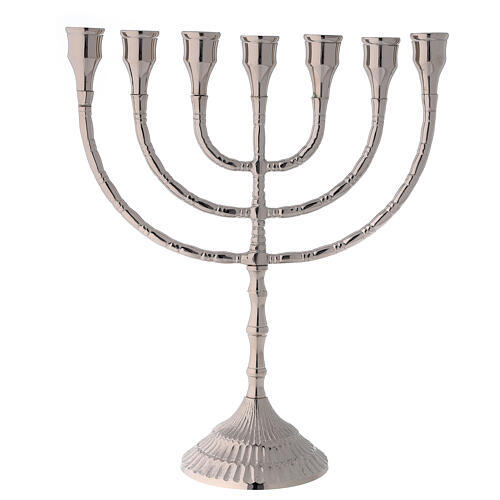 Brass Three Arm Full Engraved Candle Holder Church Supplies