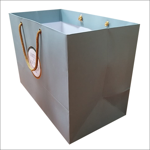 Personalized Paper Bag - Kraft Paper, Different Sizes Available - Grey Color, Plain Style For Custom Branding Solutions