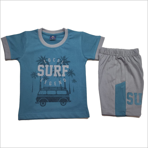 Sinker Cotton Printed T-Shirt And Shorts Age Group: Kids