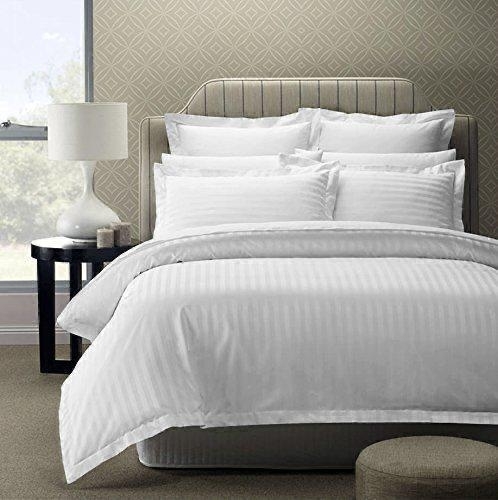 Divine Overseas Cotton Bedsheet - King Size, White Color | 100% Cotton, 220 Thread Count, Washable, Plain Dyed, Includes 2 Pillowcases