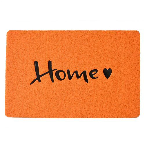 Orange PVC Door Mat - 38 x 58 inches | Hand Washable, Machine Washable, Abstract Pattern, Rectangular Shape, Vibrant Orange Color