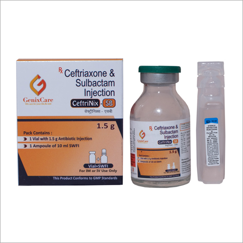 Ceftriaxone And Sulbactam Injection - 1000mg/500mg Dosage | Antibiotic Treatment For Respiratory, Skin, And Urinary Infections, Safe For Aged And Children