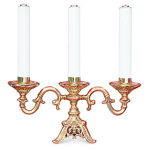 Brass Long Altar Candle Holder Church Supplies