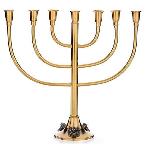 Brass Menorah Silver Candle Holder Church Supplies