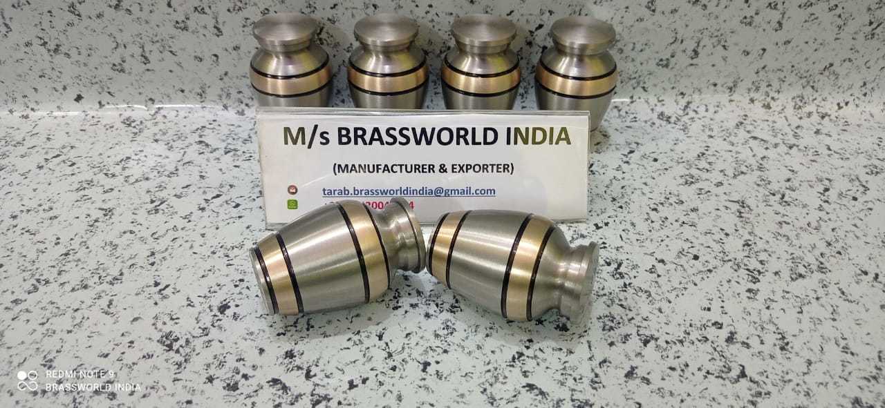 Pewter Golden Band Mini Urn For Pet And Human Ashes Funeral Supplies