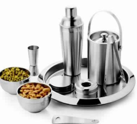 स्टेनलेस स्टील प्लेन बार सेट