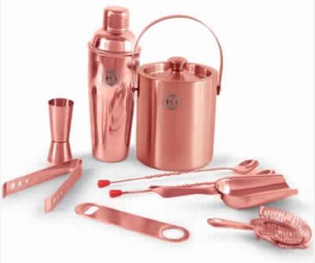 Polished Plain Pure Copper Bar Set