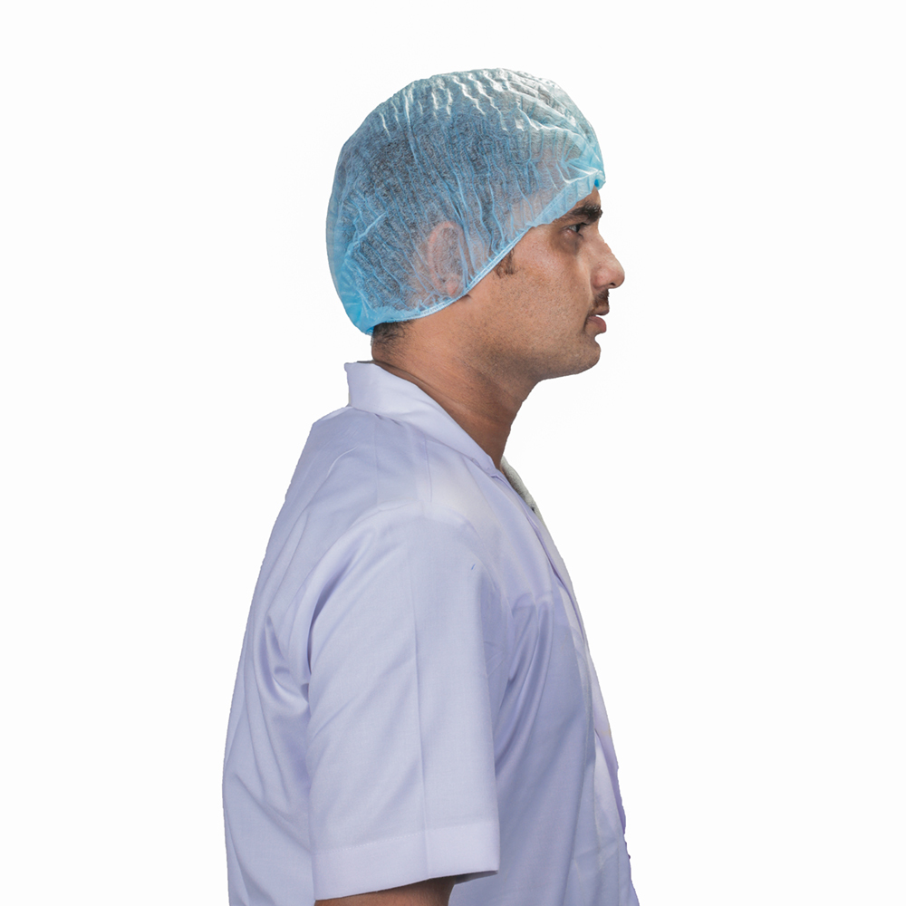 Buffant Cap Disposable - Non Woven 18 Inch | Soft Elastic, Waterproof, Available Thickness 8gsm To 15gsm, Compatible With Females, Hospital & Commercial Use