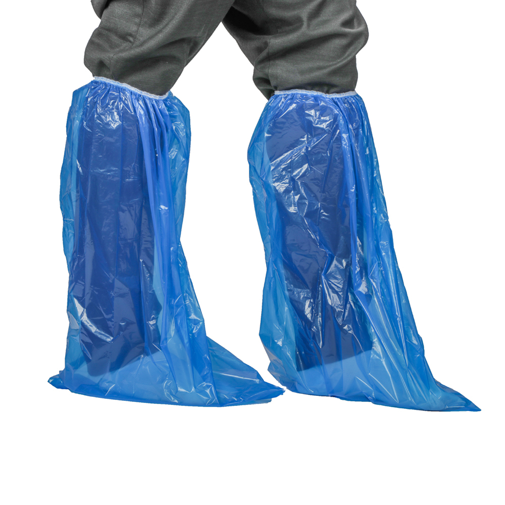 Green Disposable Shoe Cover Poly Medium